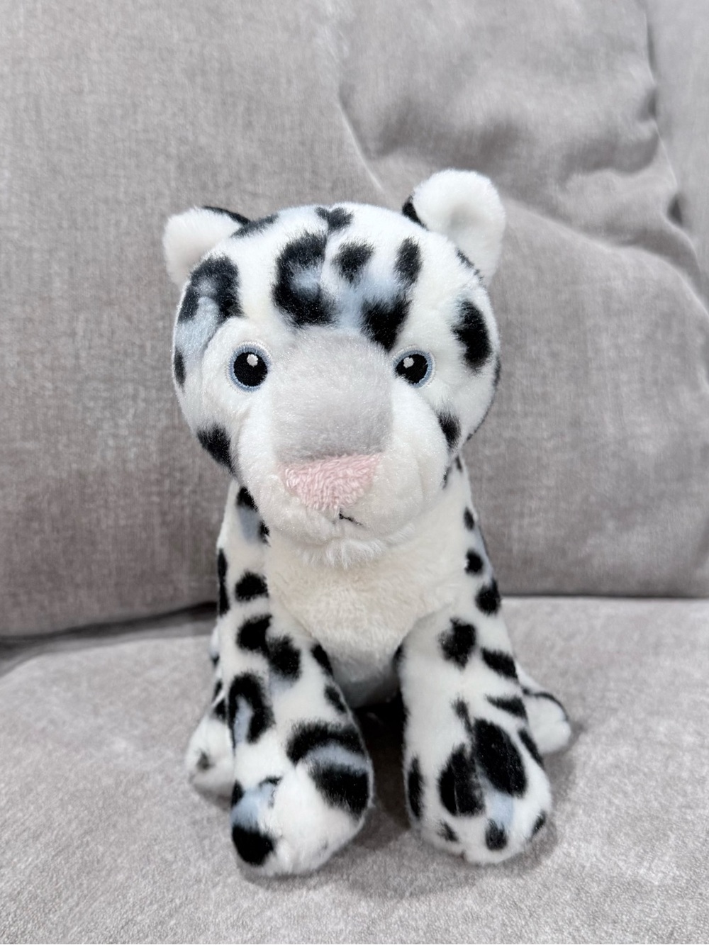 Aurora Eco Nation Snow Leopard Plush White Spotted Cat Stuffed Animal